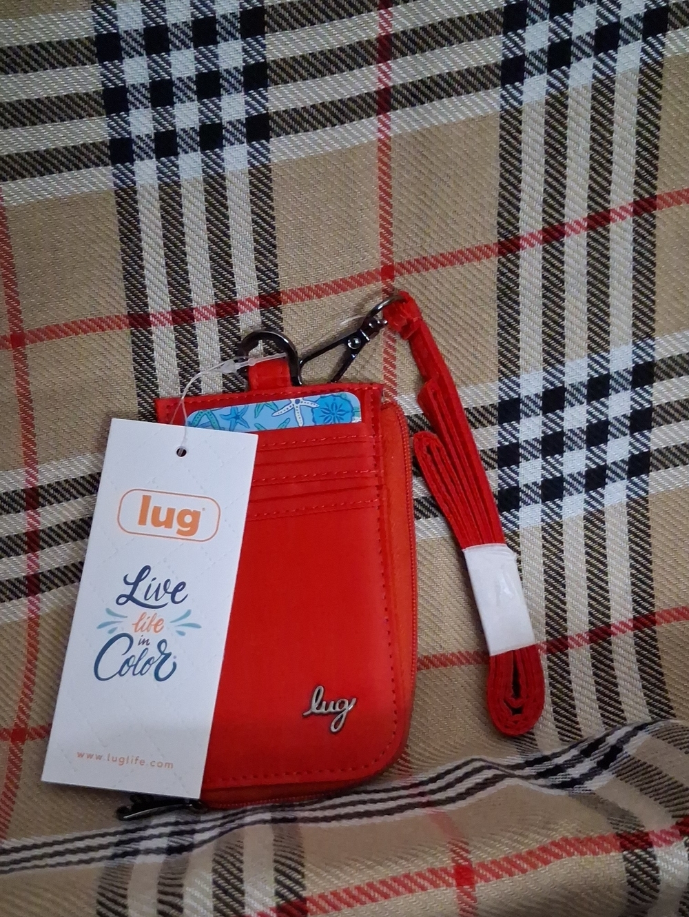 lug Red Card Wallet Crossbody with Detachable Strap